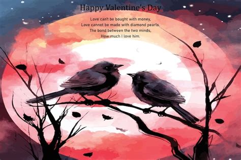 Une Affiche De Deux Oiseaux Sur Une Branche Avec Les Mots Amour Peut