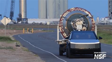 Cybertruck Towing Rvac At Starbase Accidentally Takes Out Drone Filming