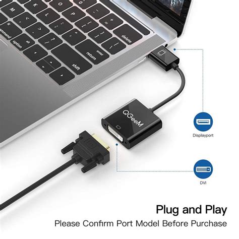 Qgeem Displayport To Dvi Dvi D Single Link Adapter