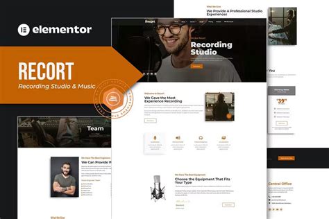 Recort Recording Studio Elementor Template Kit Securas Academy