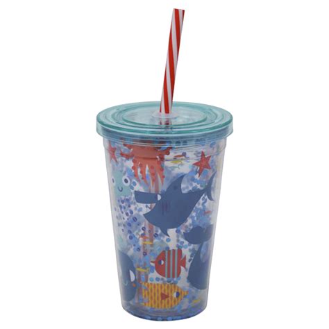 Boston Warehouse Trading Co Insulated Straw Tumbler Kids Under The Sea