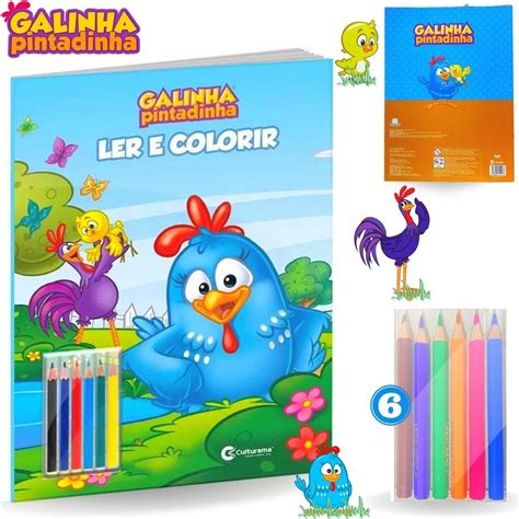 Livro De Colorir Galinha Pintadinha - Livro De Colorir Galinha Pintadinha + Lápis - 3+ Anos - Carrefour
