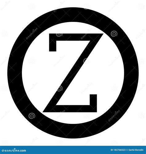 Zeta Greek Symbol Capital Letter Uppercase Font Icon In Circle Round