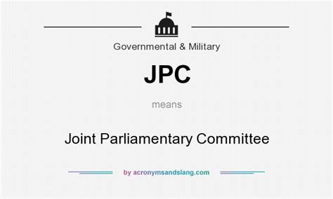 Jpc Joint Parliamentary Committee In Governmental And Military By