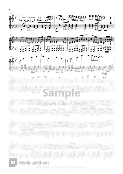 Mrs Green Apple Blue Ambience Intermediate Piano Sheets By Mopianic