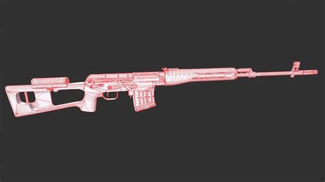 D Model Svd Dragunov Sniper Rifle Vr Ar Low Poly Cgtrader