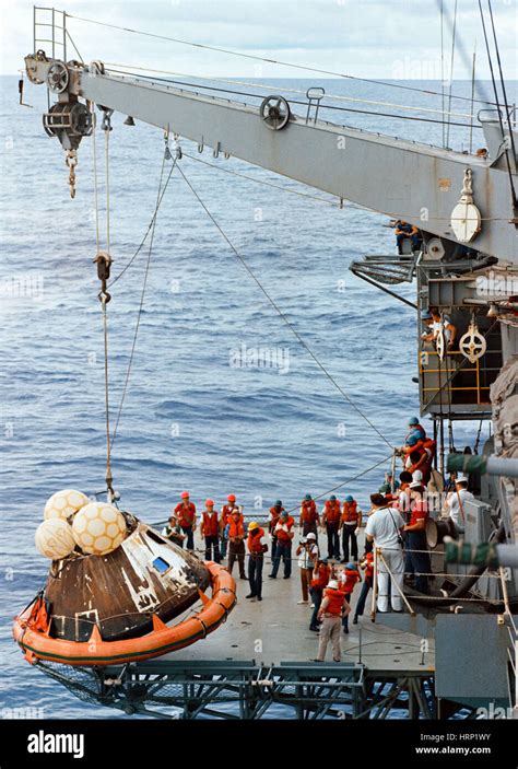 Apollo 13 Crew Recovery Stock Photo Alamy