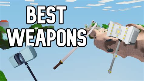 Top Best Weapons In Roblox Islands Roblox Skyblock Youtube