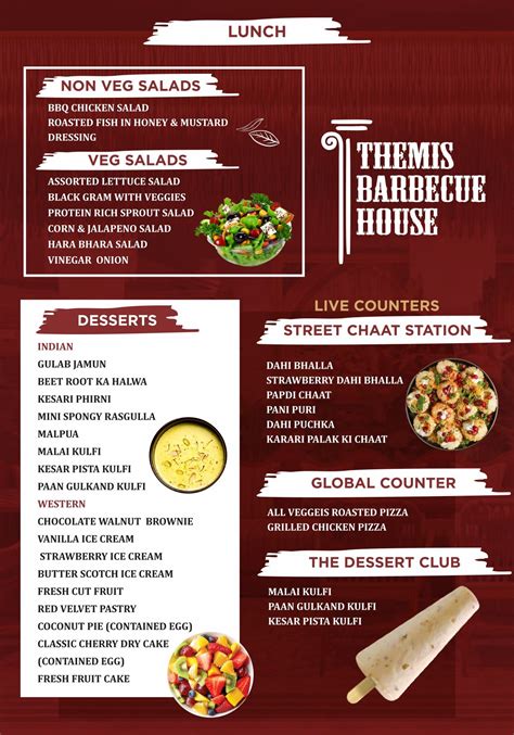 Menu Themis Barbecue House Ambience Mall Gurugram