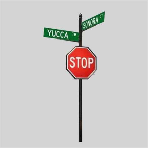 Street Signs 30 Dbl Street W Logo 30x30 Stop Sign With Street Name