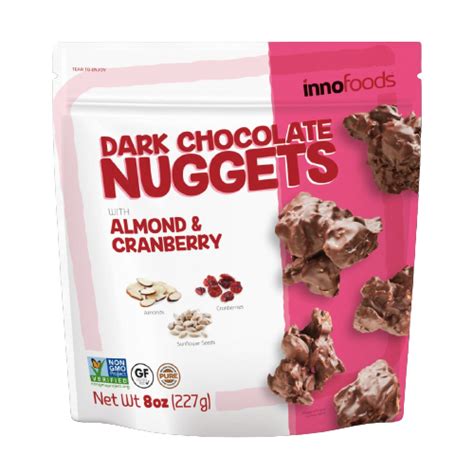 Dark Chocolate Nuggets With Almond And Cranberry Inno Foods