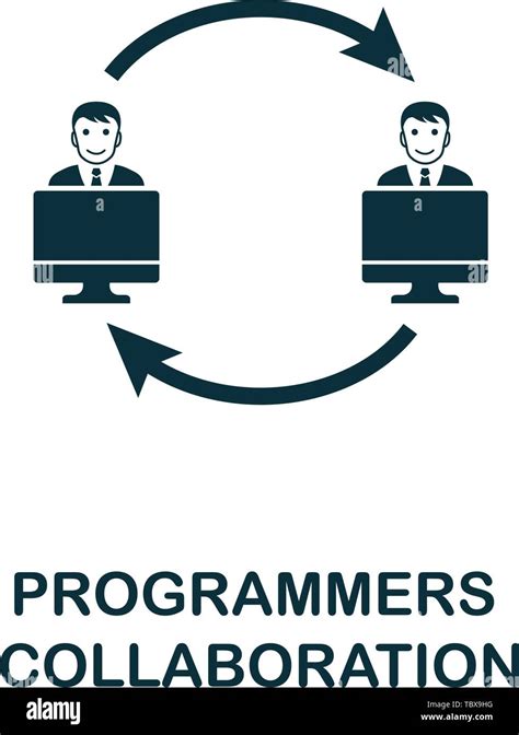 Programmers Collaboration Icon Creative Element Design From Programmer