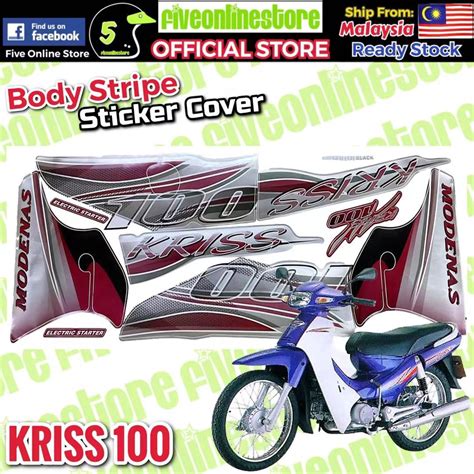 Modenas Kriss Body Cover Set Coverset Stripe Sticker Strike Sticker