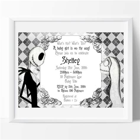 Nightmare Before Christmas Baby Shower Games Table Decor Sign X