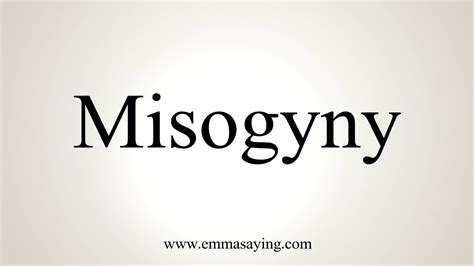 How To Pronounce Misogyny Youtube