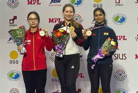 ISSF World Cup Manu Bhaker Bags 25m Pistol Bronze Takes India