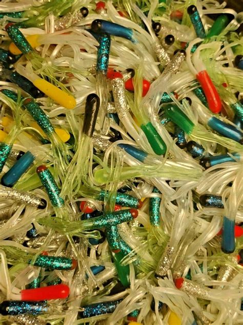 Pack Crappie Jigs Tube Jig Skirts Mixed Multicolor Etsy