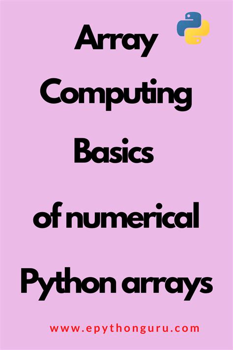 Python Basic Arrays And Plotting Artofit