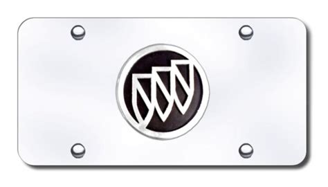 Buy Gm Buick Chrome Black Logo On Chrome License Plate Made In Usa