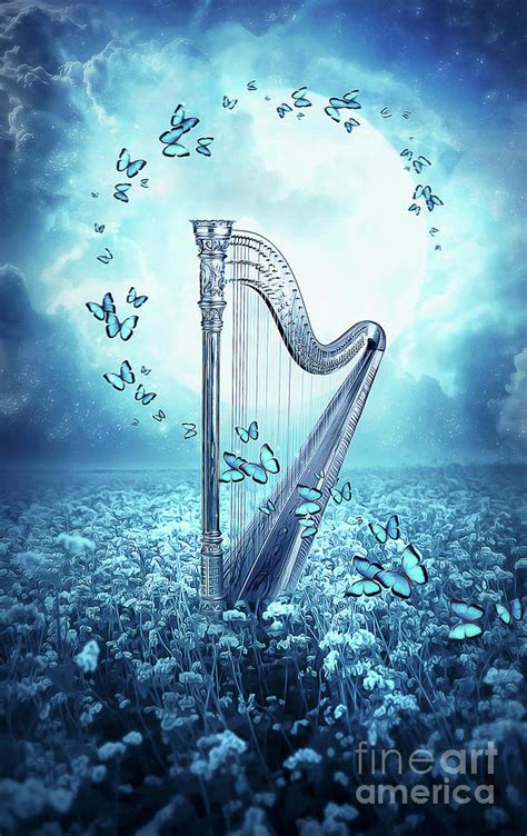 Magic Harp Digital Art By Jessica Allain