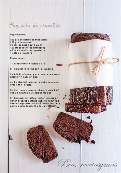 Bizcocho de chocolate sin huevo ni lactosa Recetas de cocina fáciles