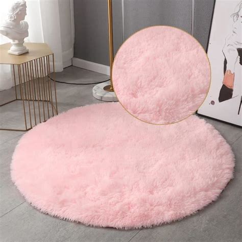 Tapis Ronds Moelleux Tapis Pour Salon Tapis En Peluche Chambre Fourrure