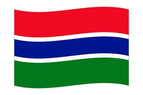 Premium Vector Waving Flag Of The Country Gambia Vector Illustration