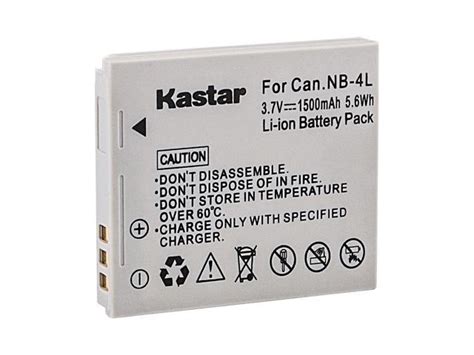 Kastar Pack Battery And Quadruple Charger Compatible With Canon