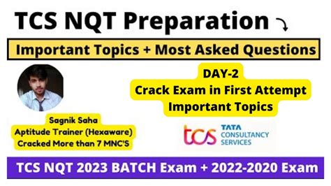 TCS NQT Preparation Day 2 Aptitude Tips Tricks 2023 2020 BATCH