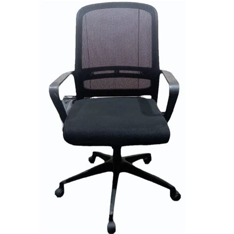 Fabric Medium Back Revolving Office Chair Black At Rs In Manesar