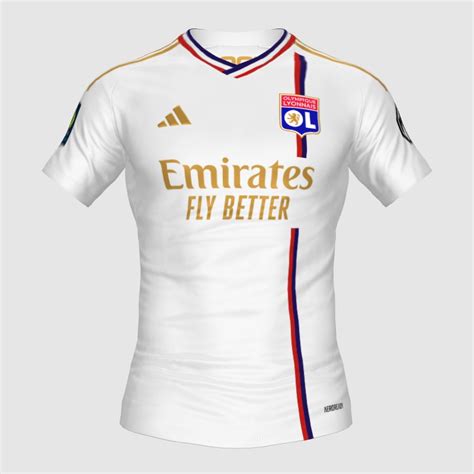 Lyon X Adidas 23 24 HOME FIFA 23 Kit Creator Showcase