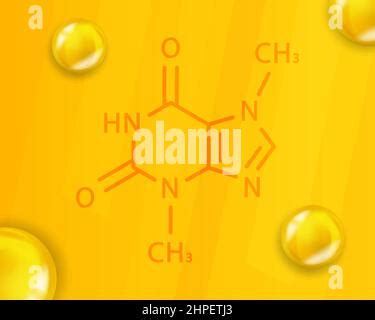 Fórmula química de teobromina Estructura molecular química de la
