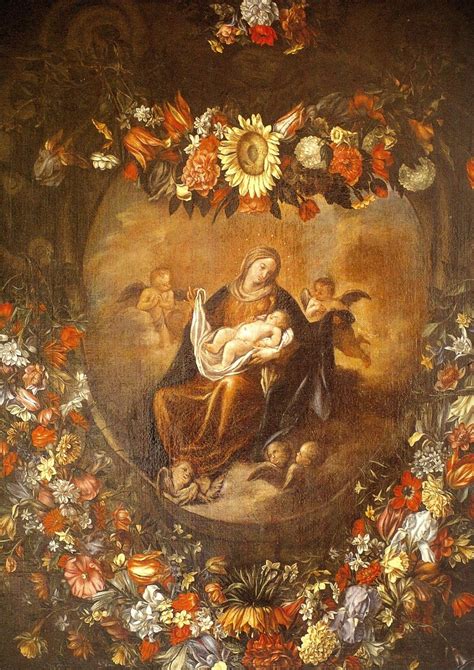 Antonio Flores Guirnalda De Flores Con La Virgen Y El Niño Figure