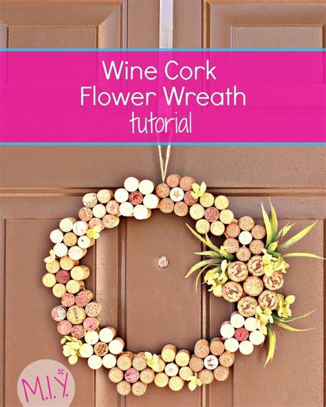 Summer Decor Wine Cork Flower Wreath Wine Cork Diy Crafts Wine Cork