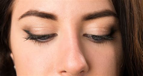 Premium Photo Macro Close Up Of Woman Eyes Looking Down