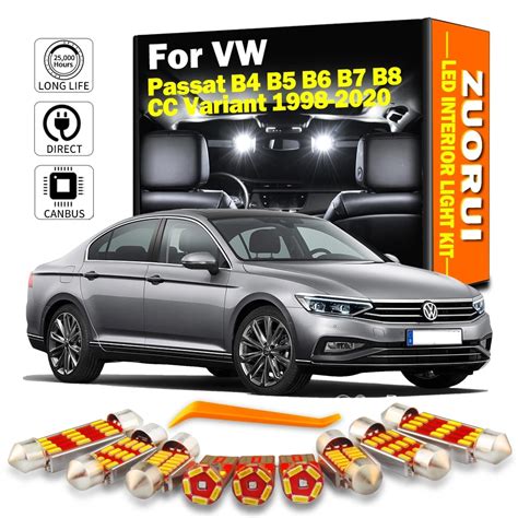 ZUORUI Canbus LED Interior Map Dome Light Kit For Volkswagen VW Passat