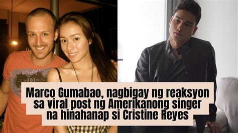 Marco Gumabao Nagbigay Ng Reaksyon Sa Viral Post Ng Singer Na Hinahanap