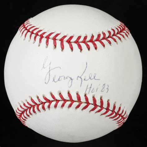 George Kell Signed Oml Baseball Inscribed Hof Mab Hologram