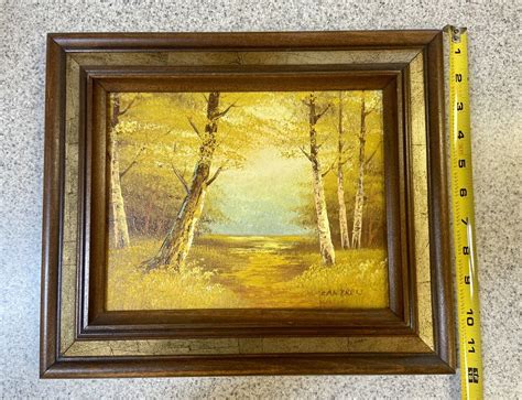 Phillip Cantrell Landscape Fall Trees Oil Painting 14 X 12 Framed