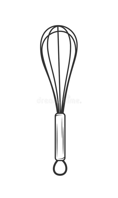 Baking With Wire Whisk Logo On White Background Stock Vector