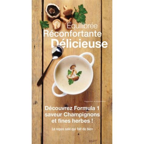 F1 Repas salé Champignons vegan sans gluten Vercors Sports Team