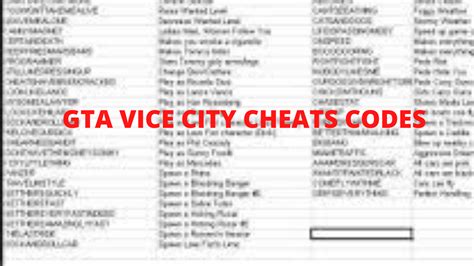 Gta Vice City Top 15 Amazing Cheat Codes Artofit