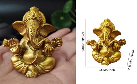 Amazon De Otkarxus Hindu Goldene Lord Ganesha Statuen X Mini