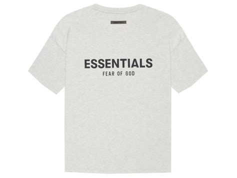 Fear Of God Essentials T Shirt Light Heather Oatmeal Ss21