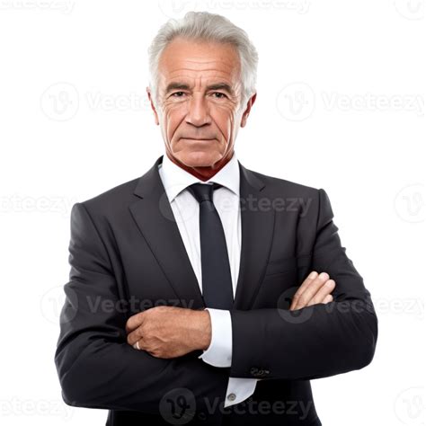 Handsome Old Business Man Isolated 30768074 Png