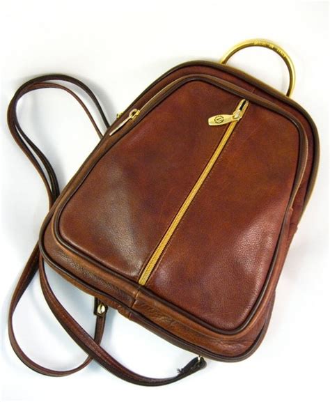 Valentina Brown Leather Satchelbackpack Italian Leather Bag