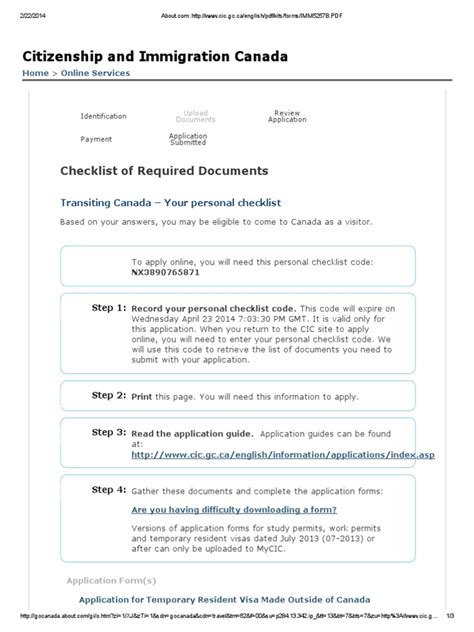 Your Document Checklist Citizenship And Immigration Canada