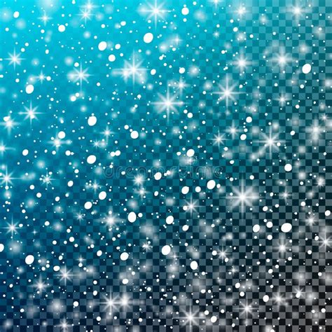 Falling Snow On A Transparent Background Vector Illustration 10 EPS