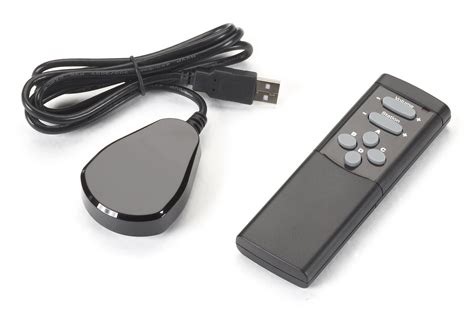 Ir Remote Control And Usb Receiver Pair Black Box