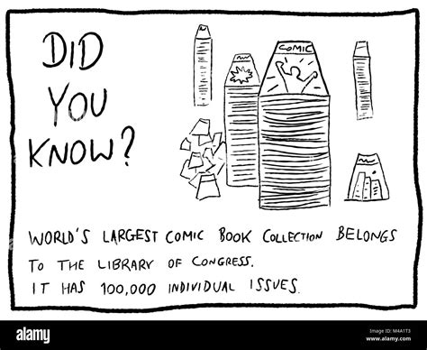 Comic Book Collection Fact Fun Trivia Cartoon Doodle Concept